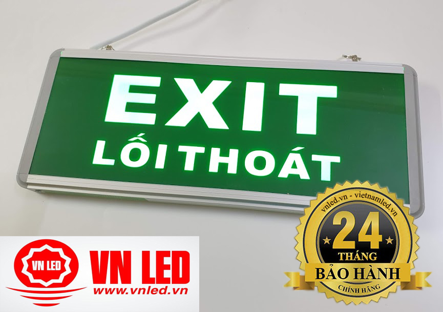 Đèn EXIT thoát hiểm lối thoát 1 mặt, 2 mặt