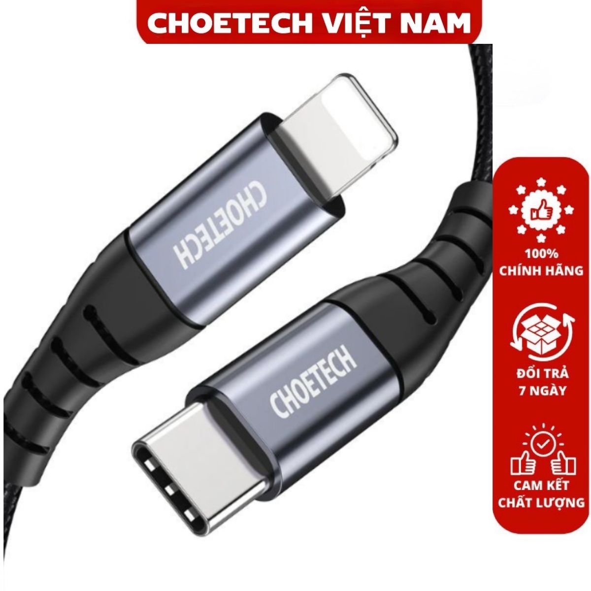Cáp sạc Choetech Series IP00  Type C to Lightning chuẩn MFI (Hàng chính hãng)