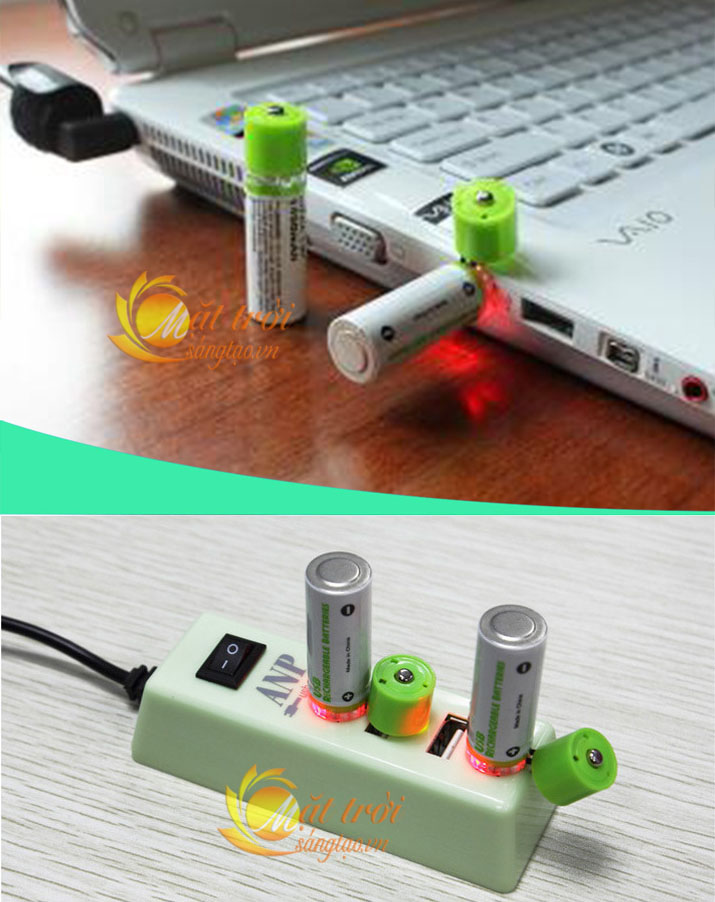 Pin tiểu AA 1450mAh tự sạc cắm cổng USB -
