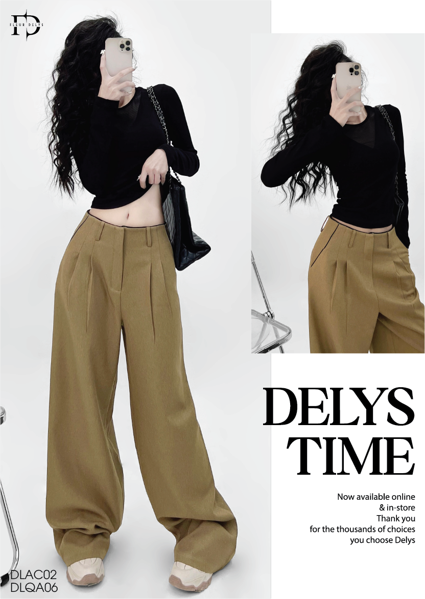 Áo Thun Dài Tay Phối Lưới Cổ V Delys DLAC02