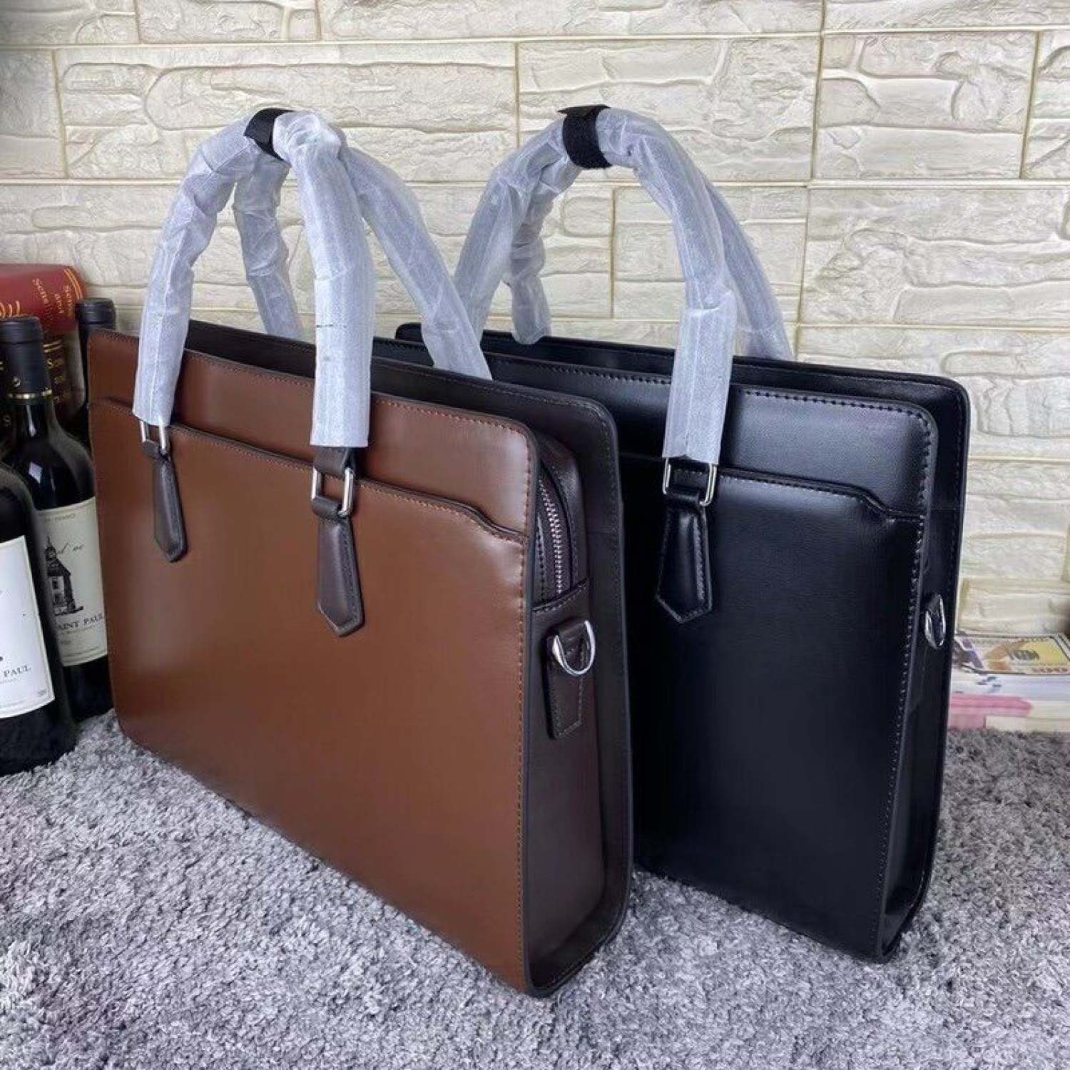 Cặp Da Thật,Da Bò BAILID Polo 6859.Túi Xách Da Công Sở.