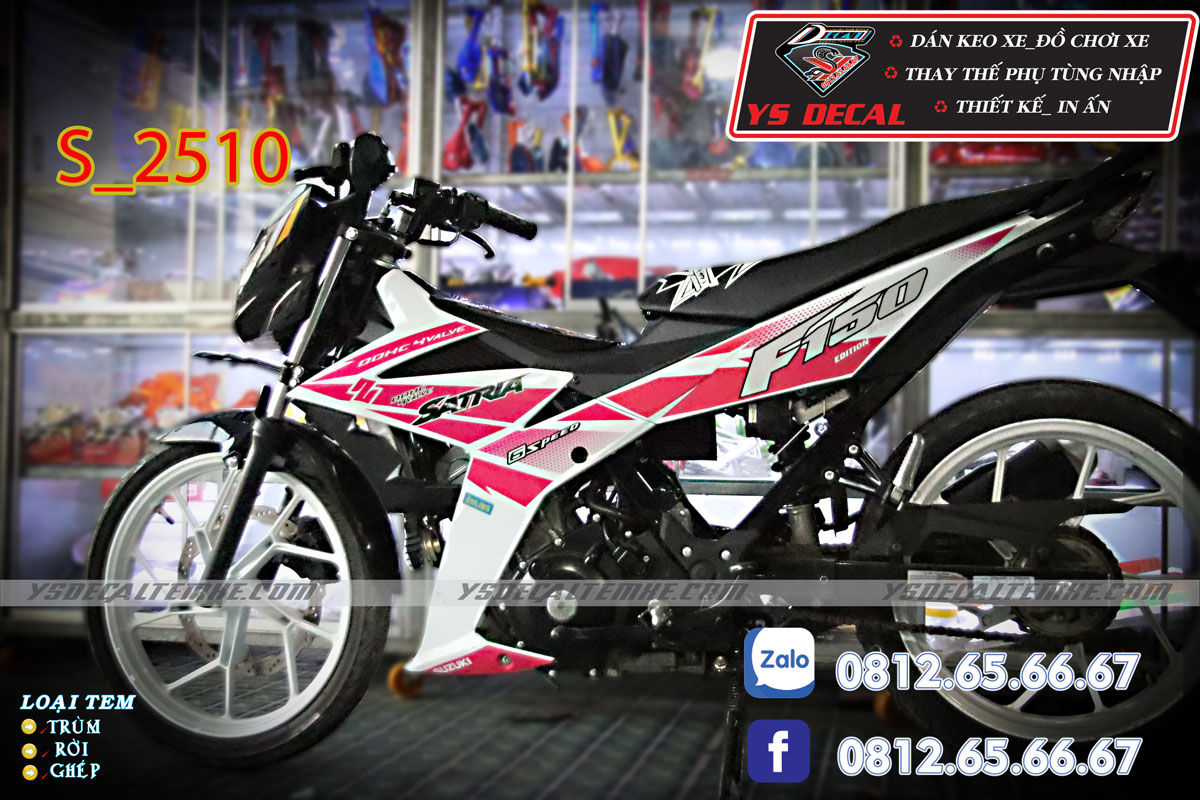 Tem rời Satria giả zin trắng hồng