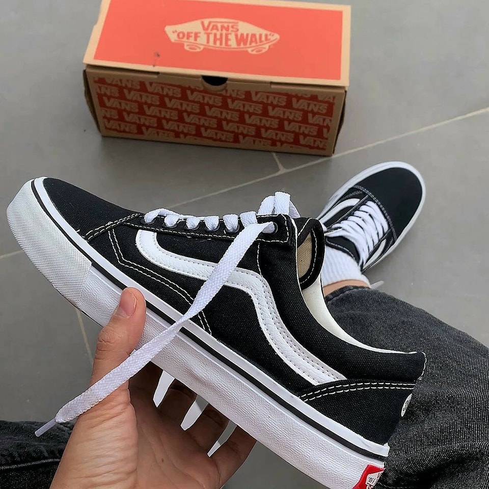 [FULL BOX] Giày thể thao sneaker Vans Old Skool Classic Black/White - Trắng/Đen