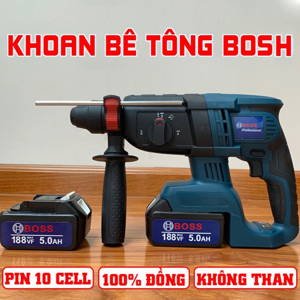 MÁY KHOAN BÊ TÔNG DÙNG PIN BOSCH 118V( máy 1 pin không hộp)