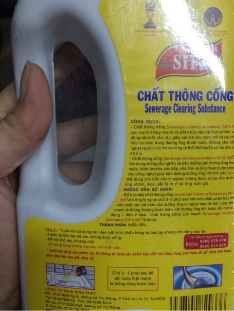 Combo 3 Chai Thông Cầu, Cống Tuỳ Chọn Chỉ 109k