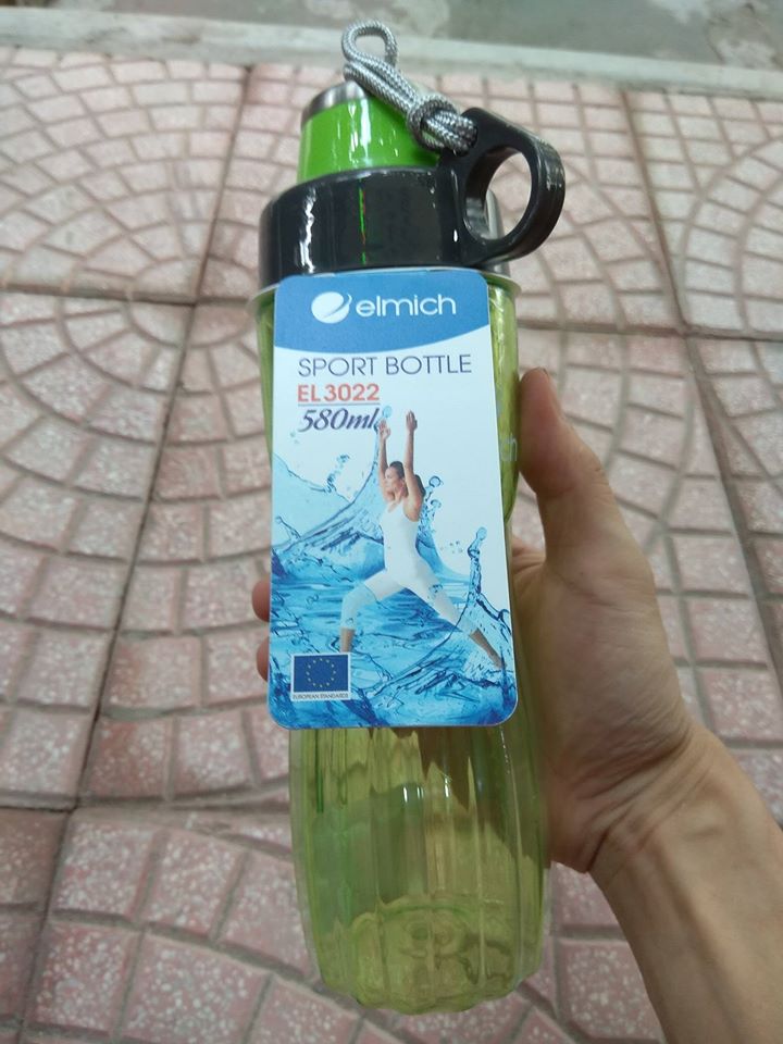 Bình Nước Thể Thao Elmich 580ml - Made In Czech