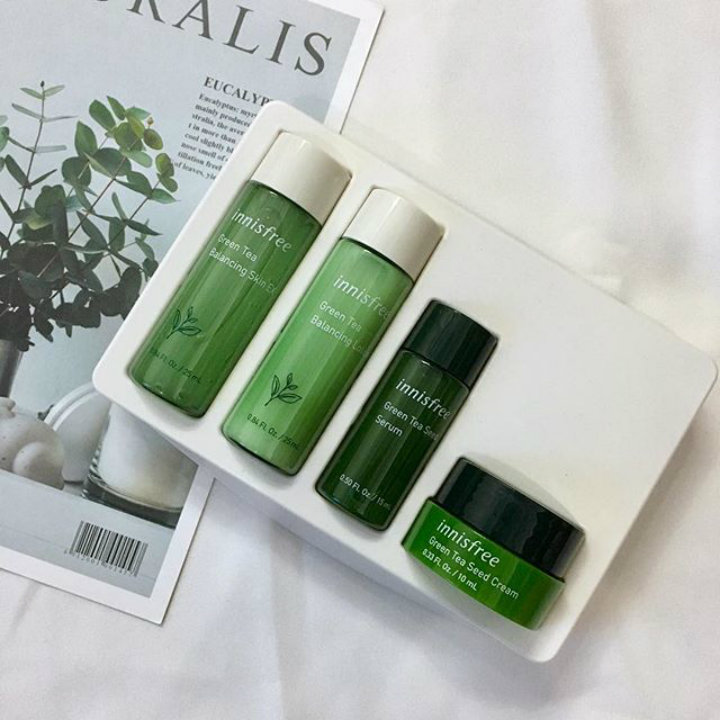 [HCM]Bộ Kit Dưỡng Da Mụn Cấp Ẩm Innisfree Green Tea Special Kit EX