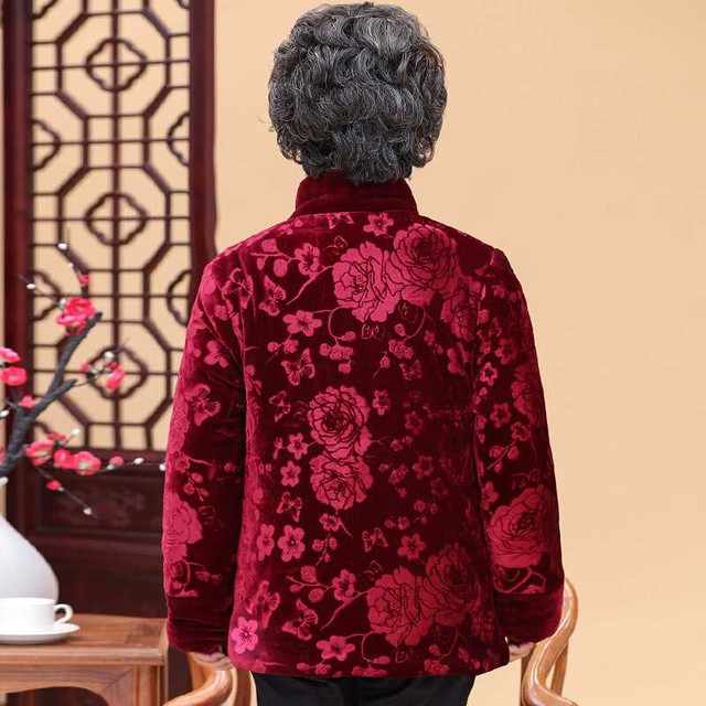 Áo Nhung Ấm Áp Mùa Đông Cho Bà