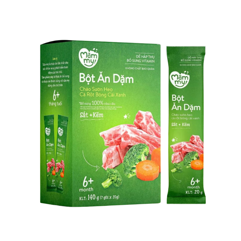 Bột ăn dặm Mămmy cho bé từ 6 tháng tuổi. Date 2025