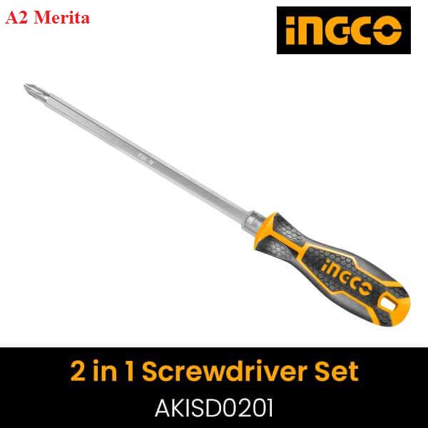 Tuốc nơ vít (tô vít) 2 đầu INGCO AKISD0201