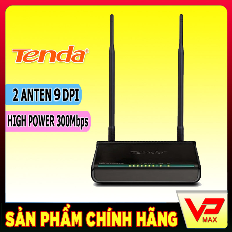 Bộ phát Wifi Router Wifi Tenda W309+ 2 anten 9 DPI xuyên tường cực mạnh có khả năng kích sóng repeater