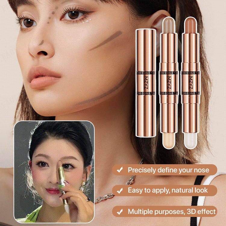 Natural double-end highlight contour stick
