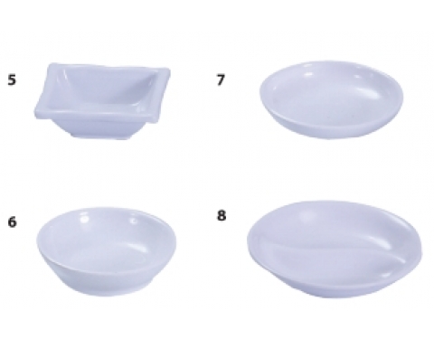Chén Chấm Melamine Màu Trắng Nhiều Size