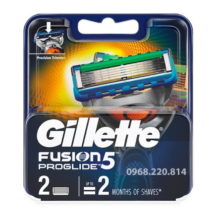 Lưỡi dao cạo râu Gillette Fusion5 Proglide (Vỉ 02 lưỡi)
