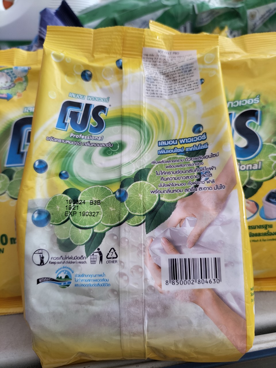 Combo 3 bịch bột giặt pro Thái Lan 250g x 3 bịch