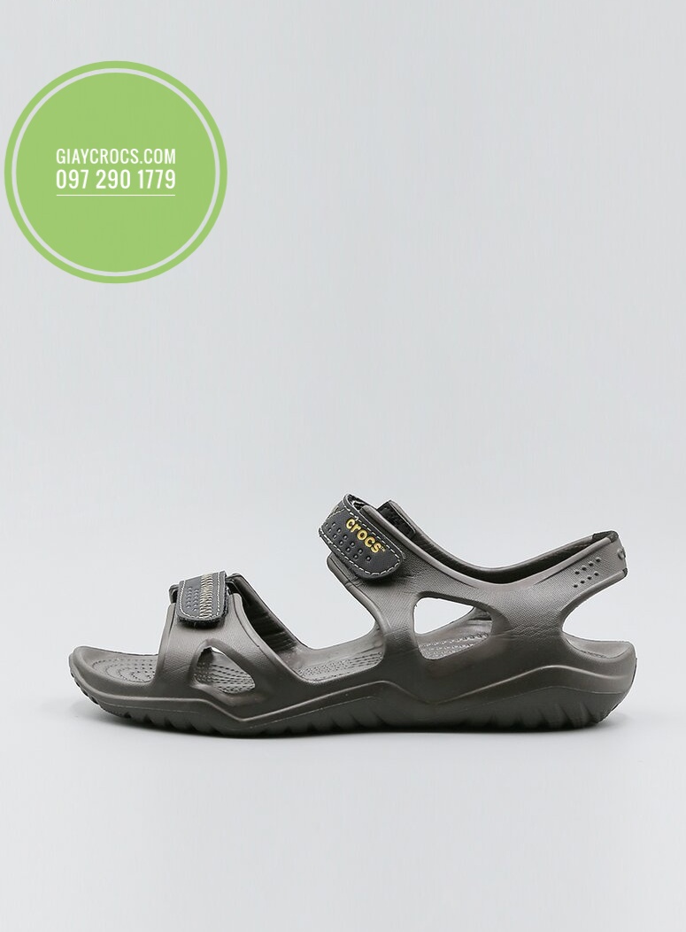 Sandal Crocs Nam Swiftwater River Màu Xám Đen