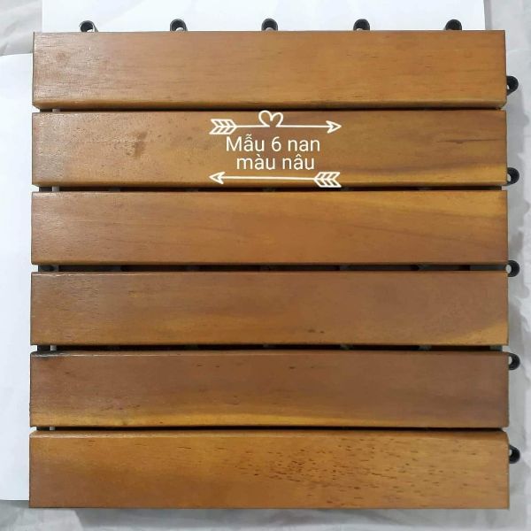 [HCM]Ván sàn gỗ - Mẫu 6 nan ( xử lý chống thấm + lên màu + sơn PU 3 lớp )