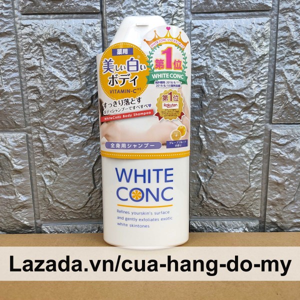 Sữa Tắm Dưỡng Da White Conc Body Nhật Bản 360ml - WhiteConc Body Shampoo vitamin C hỗ trợ dưỡng trắng da