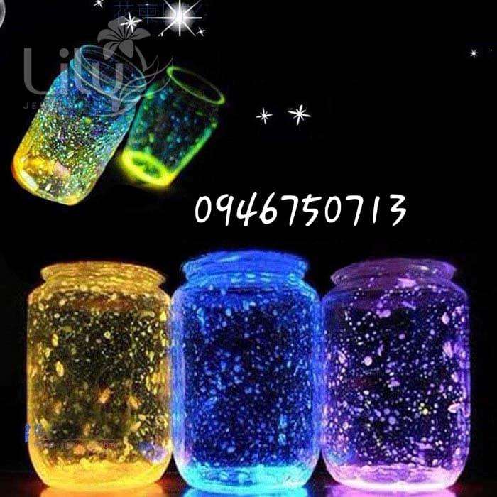 bột dạ quang 50g kèm sơn pha