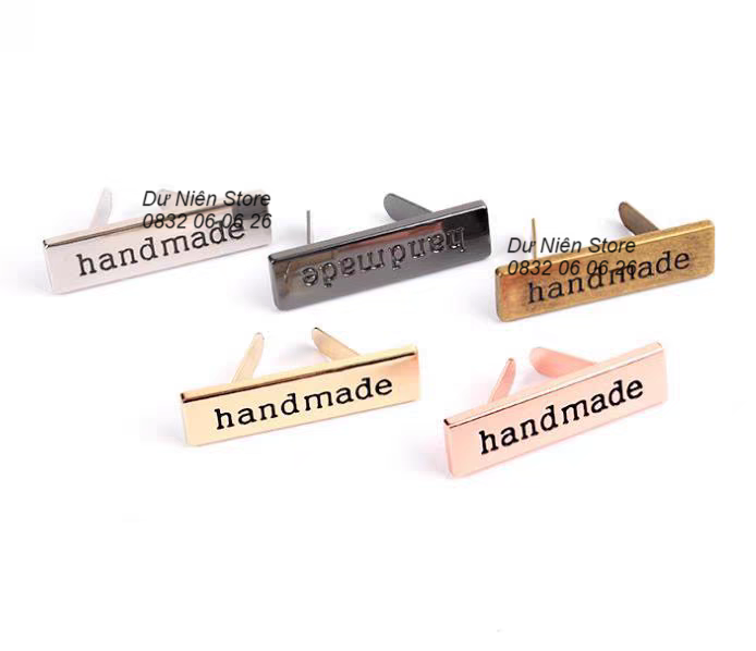 Mác Handmade Kim Loại Chữ Nhật & Oval