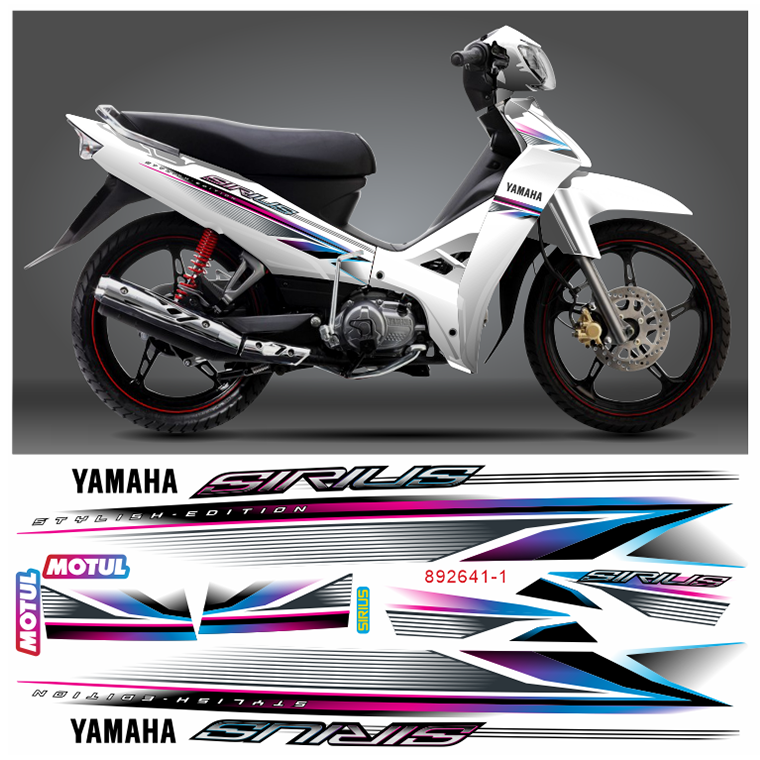 Tem Rời SIRIUS 110cc 50cc mẫu zin 892641 (Tem Chế 3 Lớp Chống Phai Màu)