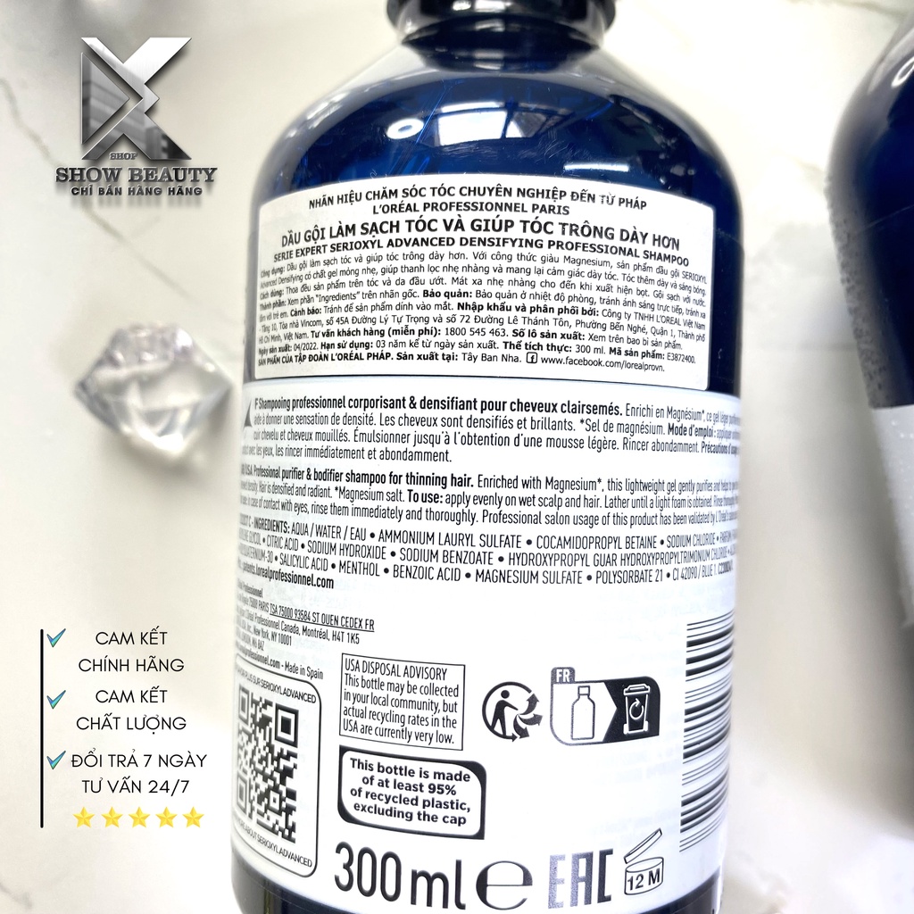 Dầu Gội Làm Dày Tóc, Giúp Kích Thích Mọc Tóc Serioxyl - Loreal Professionnel