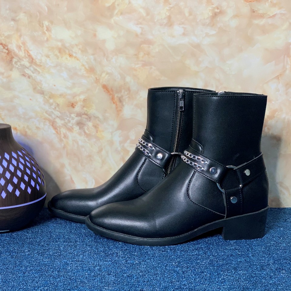Giày Harness Boots Giày Da Bò Cao Cấp ,Bảo Hành 12 Tháng.