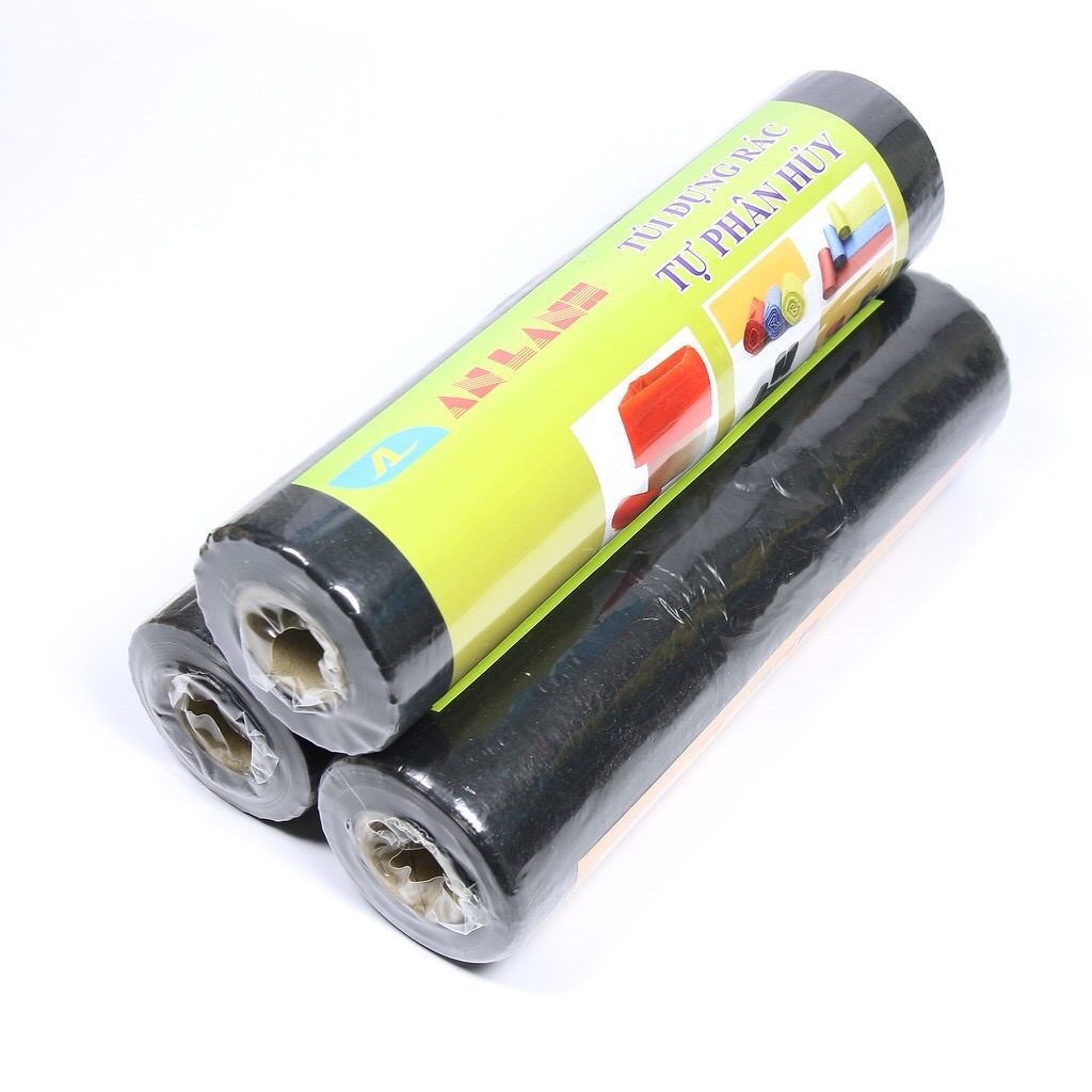 Combo 3 cuộn túi đựng rác đen tự phân huỷ
