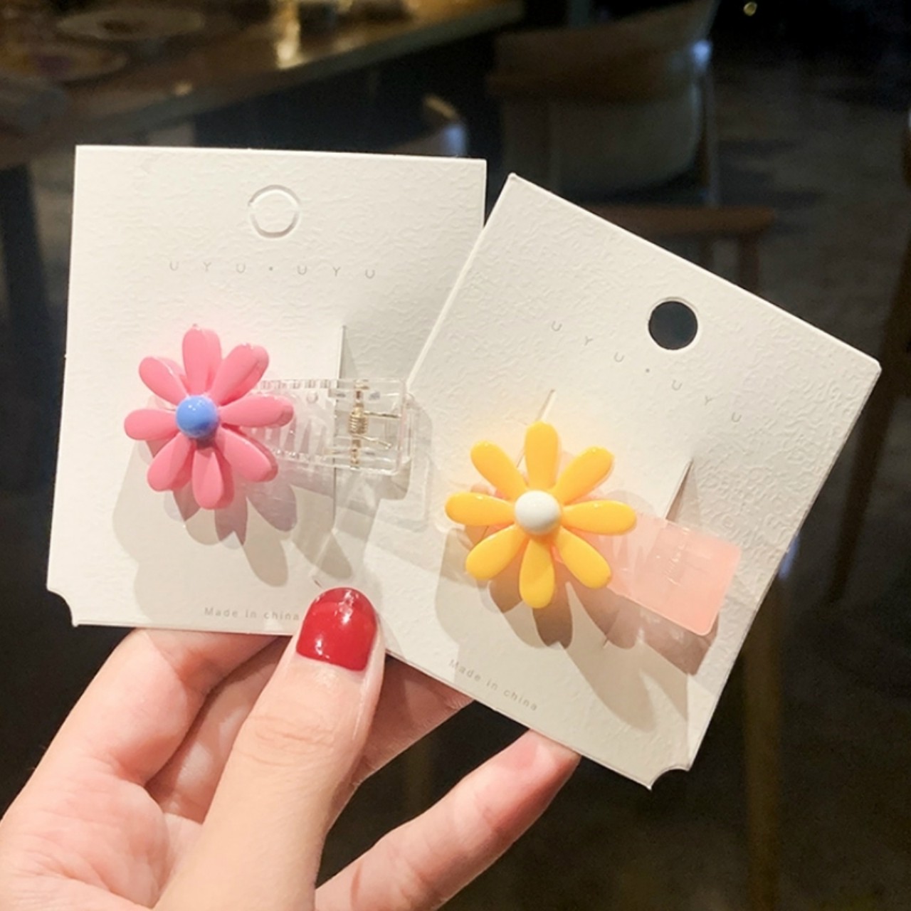SET 2 KẸP MÁI HOA CÚC