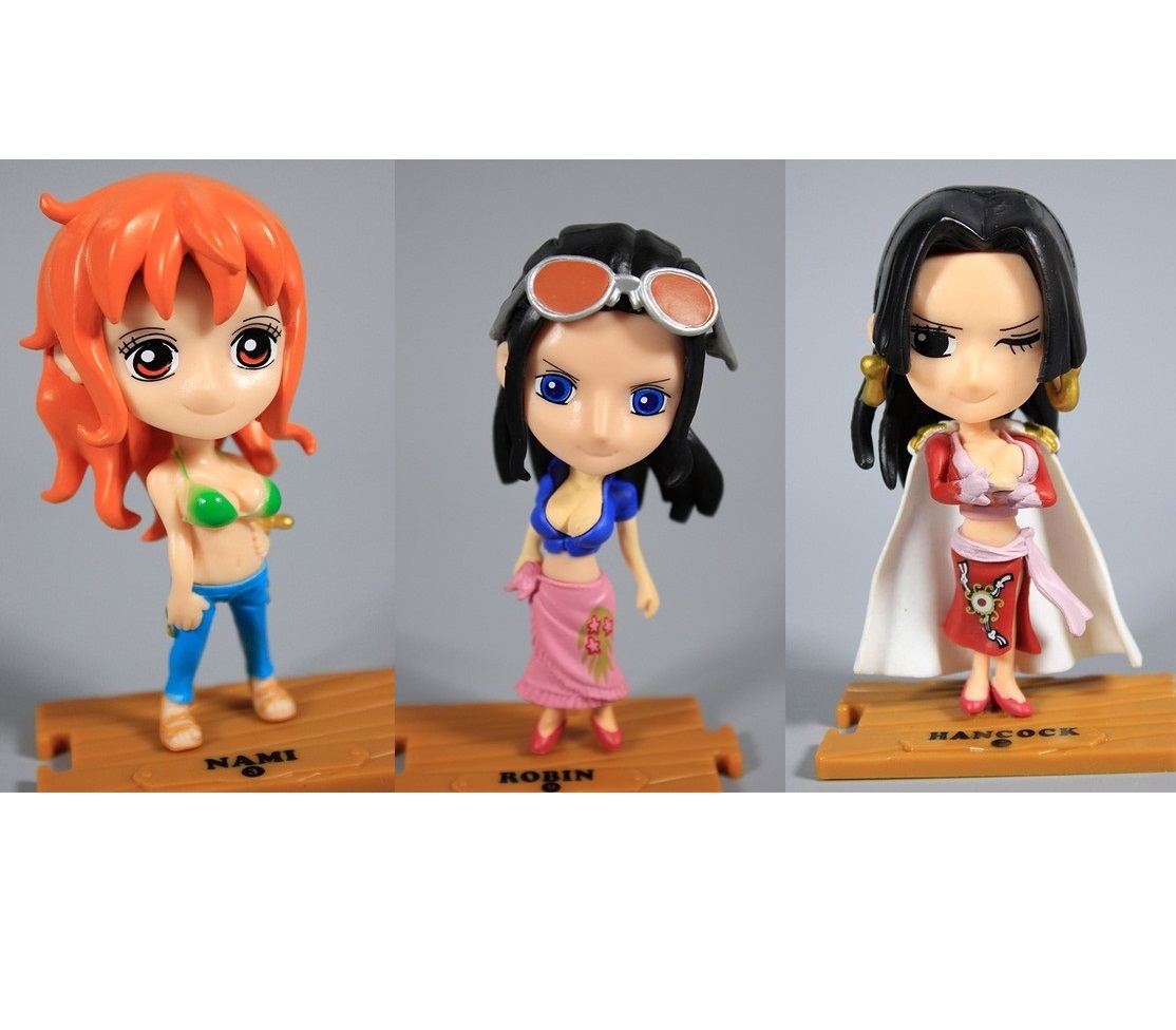 Bộ 3 mô hình Nami Robin Hancock Onpiece chibi