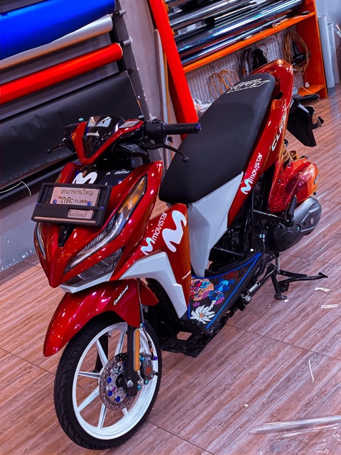 Tem rời Click ,Vario Movistar màu đỏ Candy 2020
