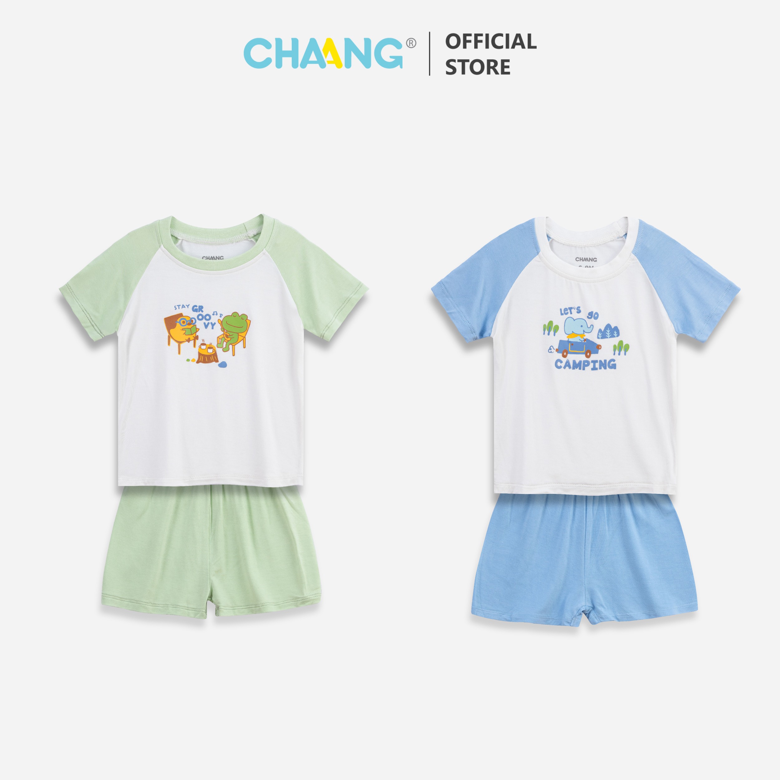 [CHAANG] Bộ quần áo cộc raglan Spring Chaang