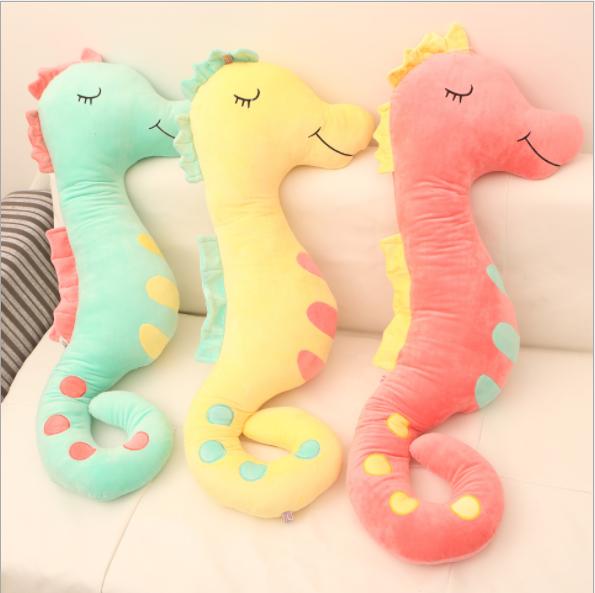 Gối Bông Ôm Cá Ngựa Kích Thước 80cm (3 Màu)