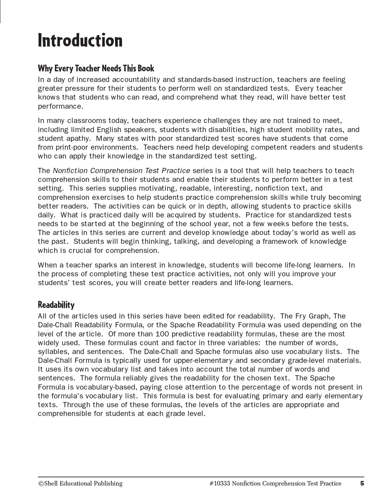 Nonfiction Comprehension Test Practice Level 3 (sách đen trắng) Sách tiếng anh