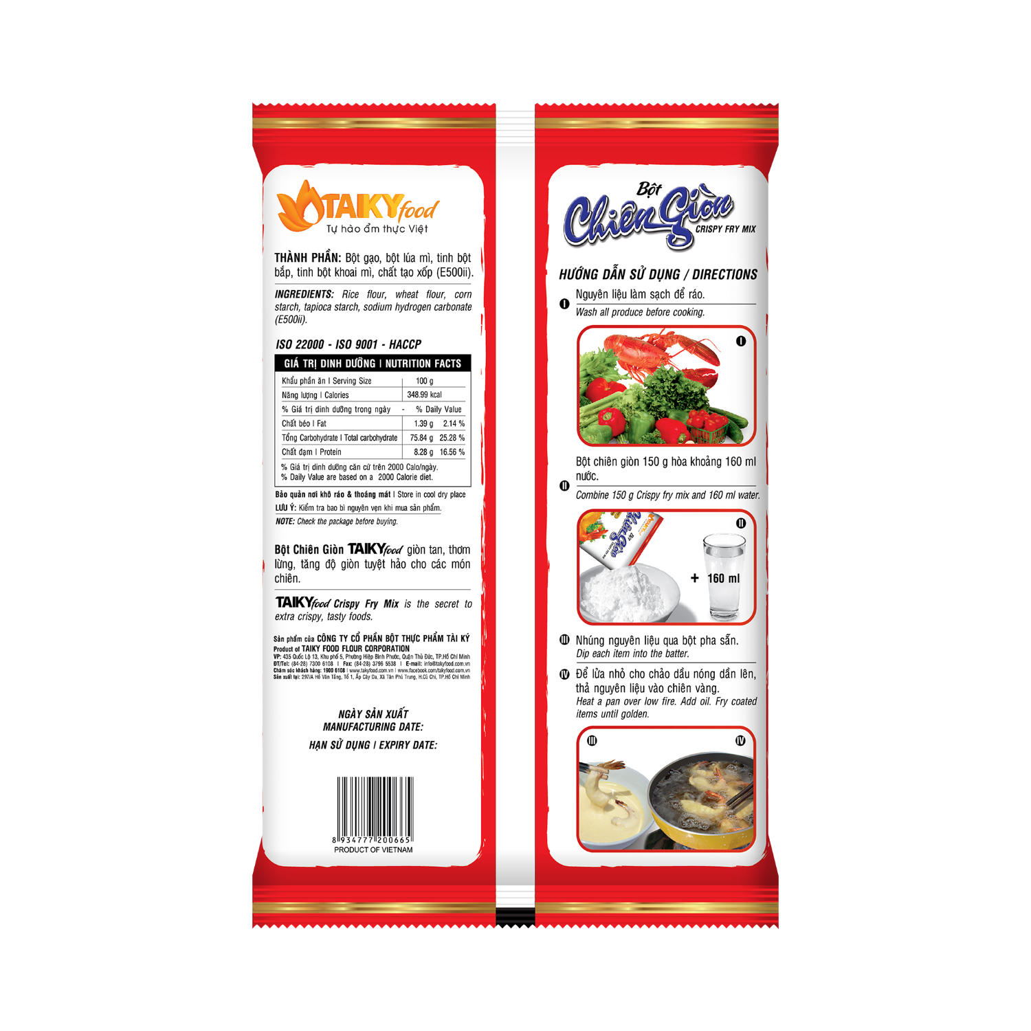Bột Chiên Giòn Tài Ký gói 1Kg
