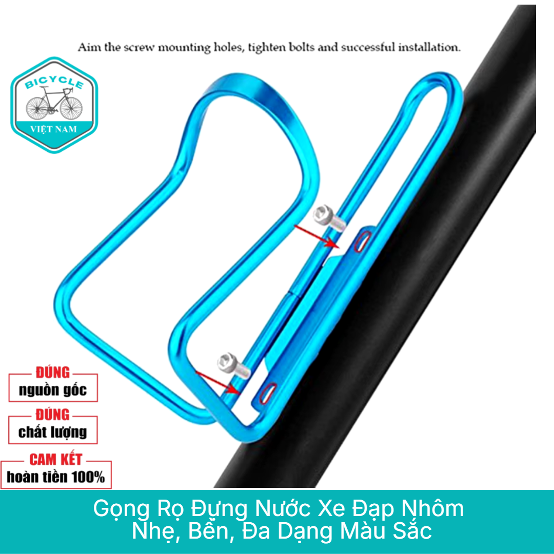 Gọng Rọ Đựng Bình Nước Xe Đạp Nhôm - Siêu Nhẹ 50g, Nhiều Màu