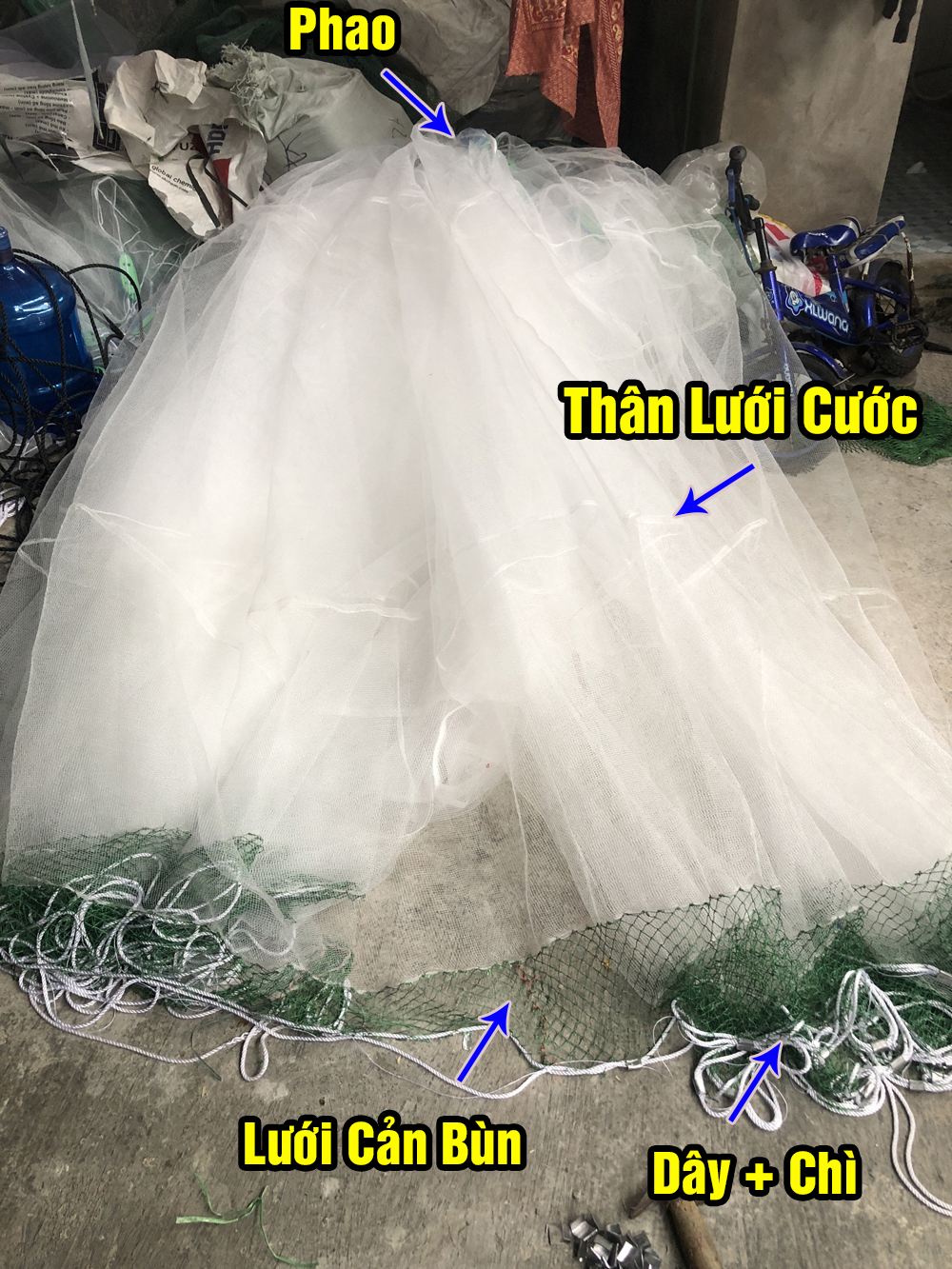 [Giảm Giá ] lưới vét cá cao 2m dài 10m A CƯỜNG