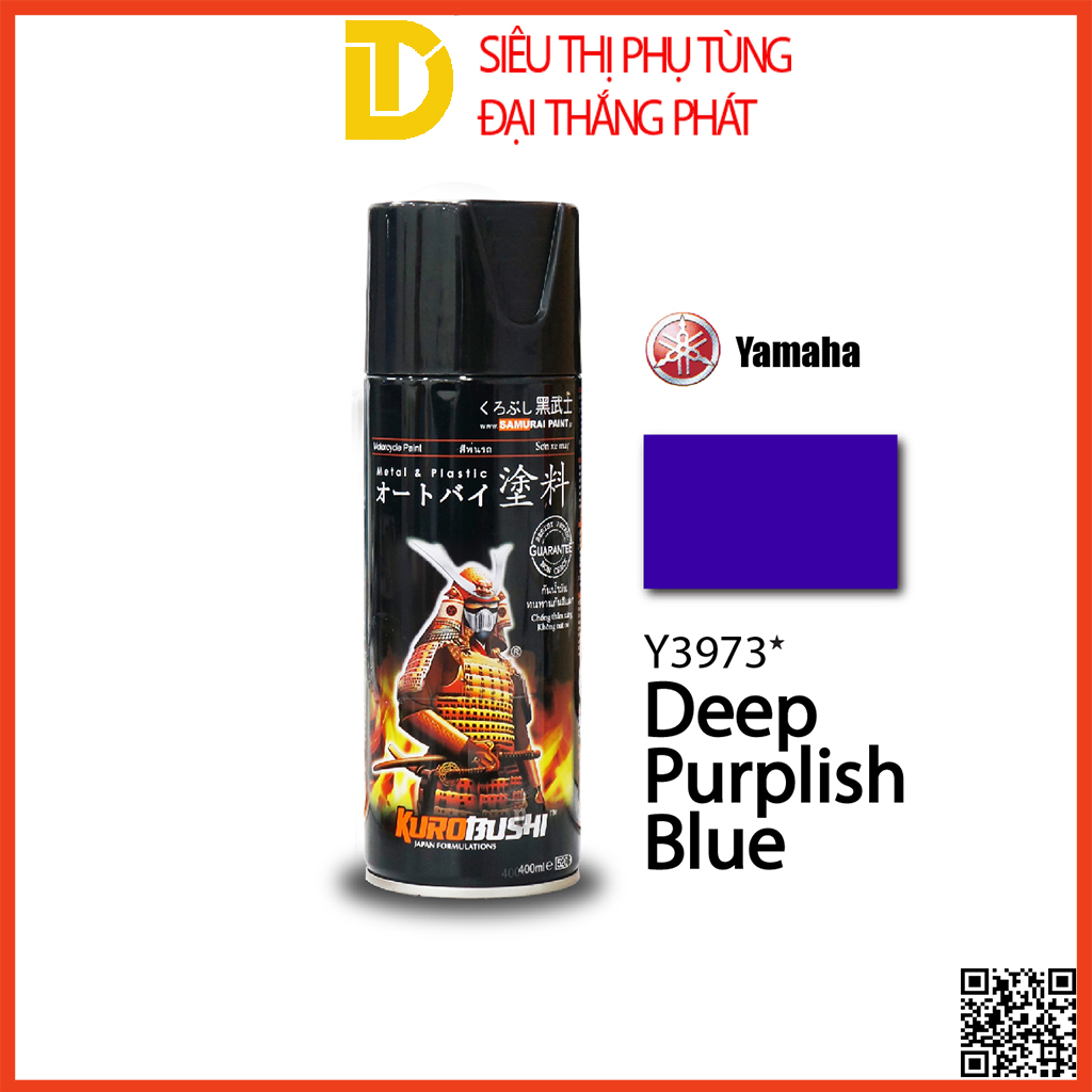 Sơn samurai sơn xịt đủ loại màu y3973 màu xanh tím đậm - xanh gp sơn xịt xe máy