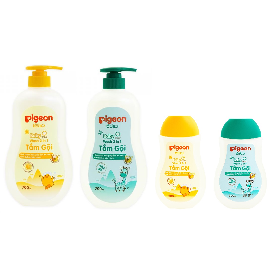 BÁO GIÁ DẦU GỘI NEWBORN PURE PIGEON 200ML | Shopee Lazada Sendo Tiki mới nhất 50 Sữa tắm gội dịu nhẹ Pigeon 200ml - 700ml 2in1 Hoa hướng dương / Jojoba / Hoa anh đào Sakura