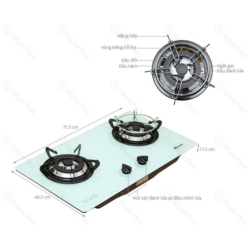 Núm nhựa bếp gas âm Rinnai RVB-2BG(B)N / RVB-2BG(D)N / RVB-2BG(L)N / RVB-2BG(W)N / RVB-2Gi(XW) / RVB-2Gi(FPE)..
