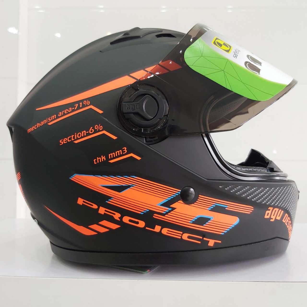 Mũ bảo hiểm fullface chibhs hãng agu a38 tem 46
