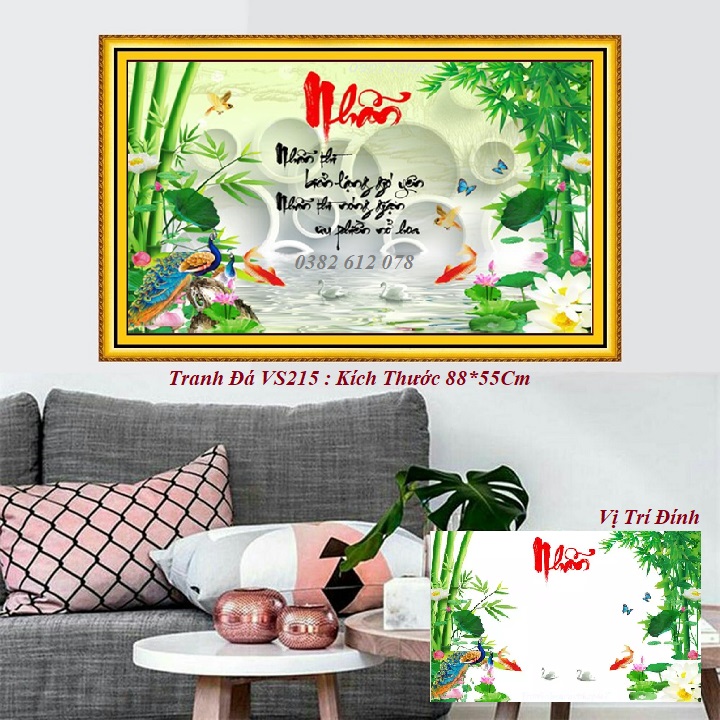 Tranh Đính Đá Chữ Nhẫn