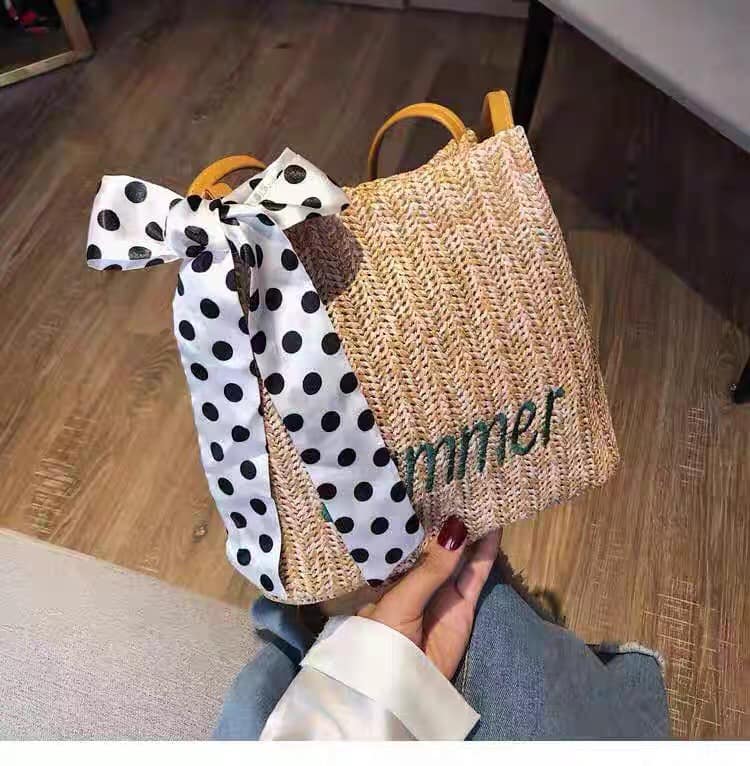 Túi cói SUMMER phong cách vintage siêu hót