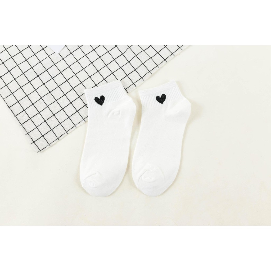 Combo 05 đôi tất trái tim Hàn Quốc
