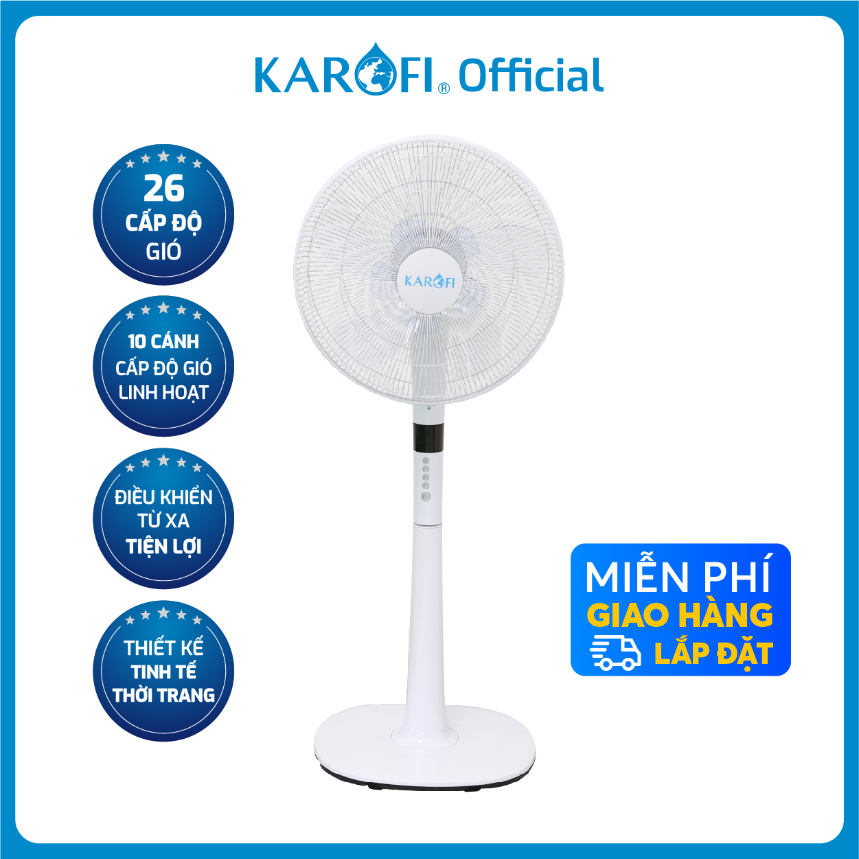 Quạt cây Karofi KF-402AC 10 cánh