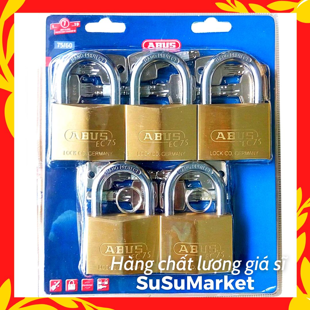 Bộ khoá chung chìa abus 75/60 | bộ 2 ổ - 3 ổ - 4 ổ - 5 ổ | chìa riêng từng ổ và chìa chung cả bộ |