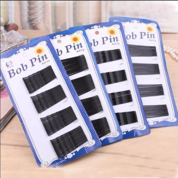 Vỉ kẹp tóc ghim tăm đen nhập xịn
