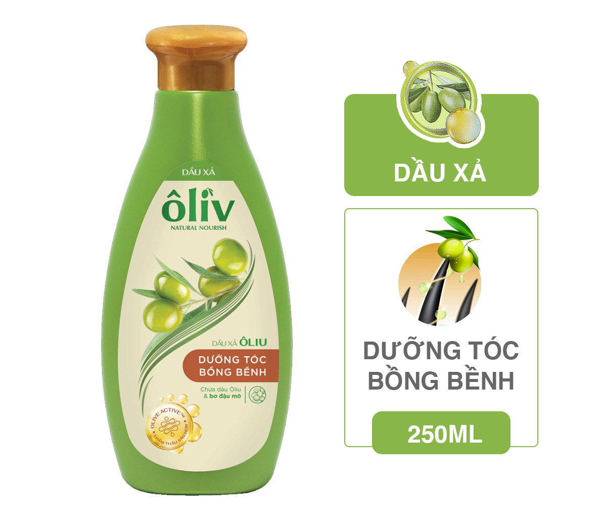 Dầu Xả Ôliv Bồng Bềnh 250ml