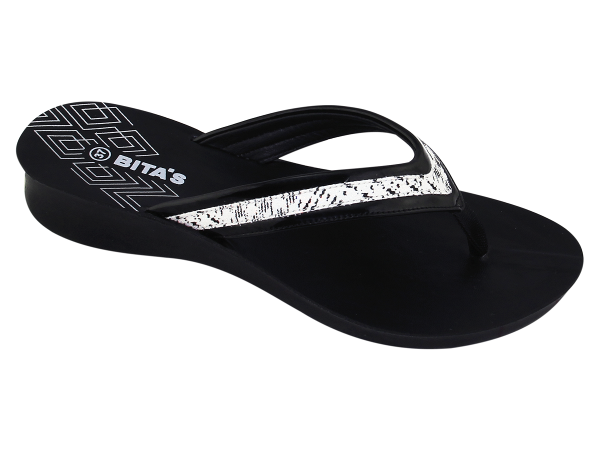 Dép quai kẹp nữ Bita's DAN.112 (Đen + Đỏ + Kem + Nho)