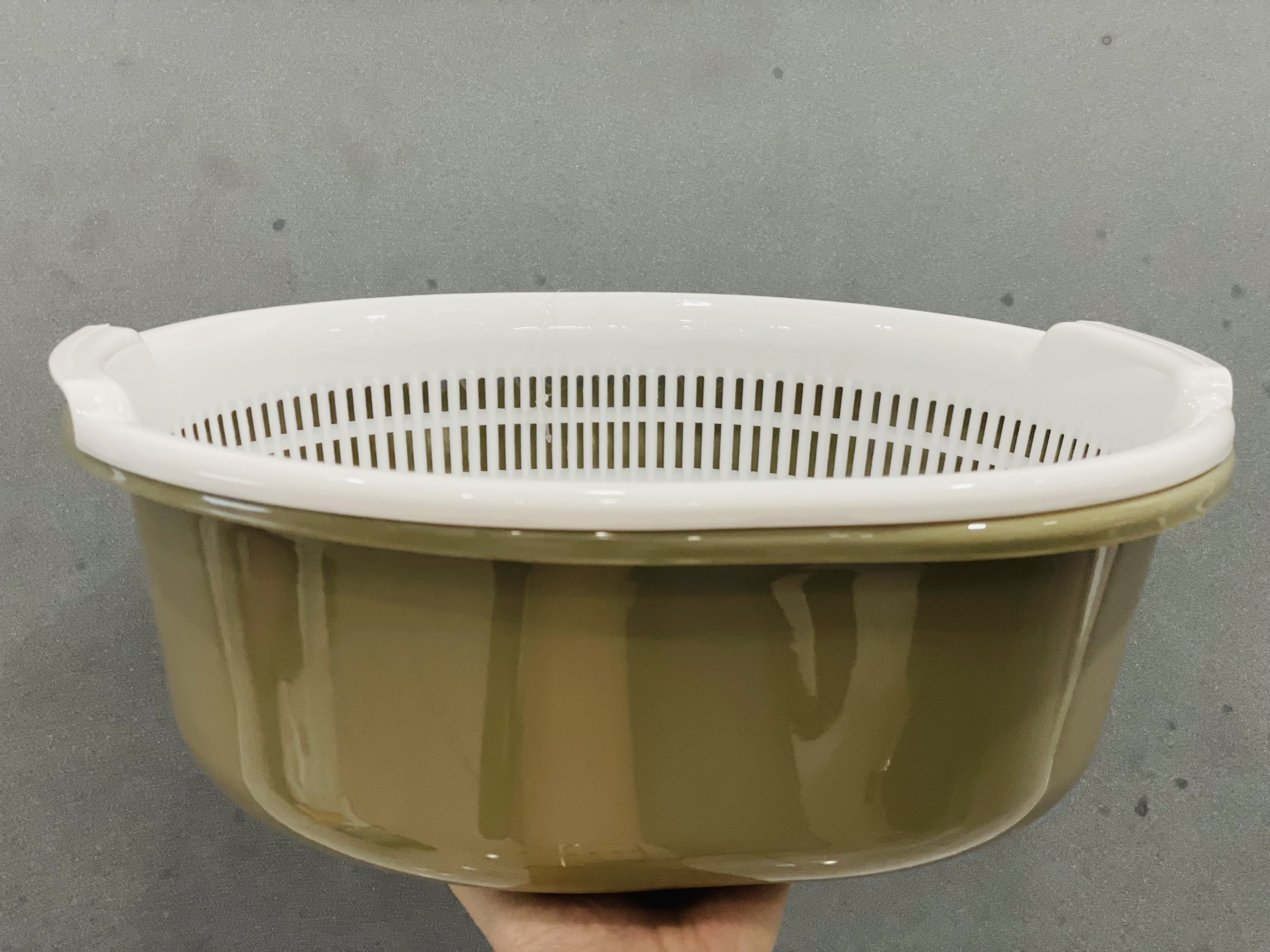 Bộ rỗ thau oval tự lập tl380 - 33x29x12.5cm